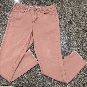 Massimo ladies dust rose high rise skinny jeans Frayed hem Size 10/R 30